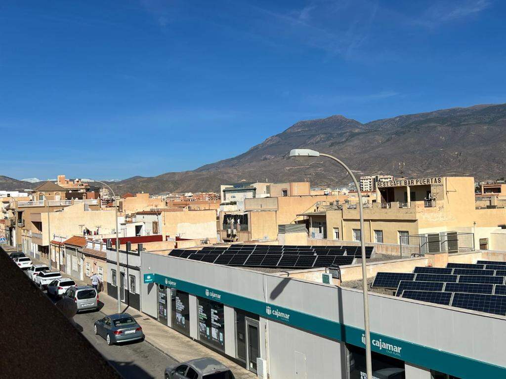 View of El Ejido rooftops and the Sierra de Gádor mountains